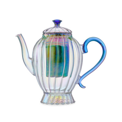 Valentina Glass Teapot Blue