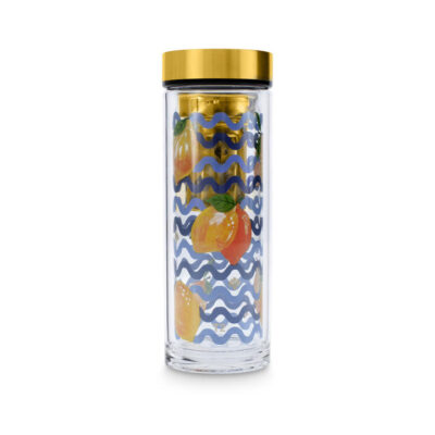 T2 Boxed Double Walled Glass Flask Lemons