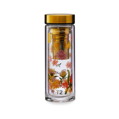 T2 Boxed Double Walled Glass Flask Wild At Heart Desert