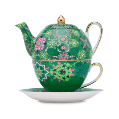 Portuguese Tiles Remix Tea For One Green