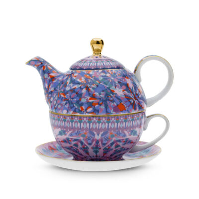 Spiral Kaleidoscope Tea For One Pink