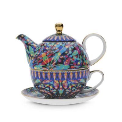 Spiral Kaleidoscope Tea For One Black