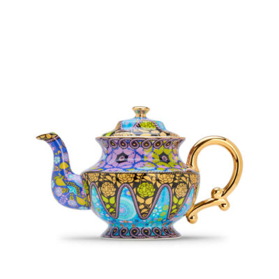 Vintage Vibes Remix Teapot Tall Blue/Black