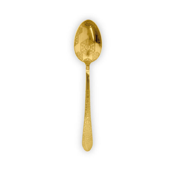 Moroccan Tealeidoscope Etched Gold Teaspoon