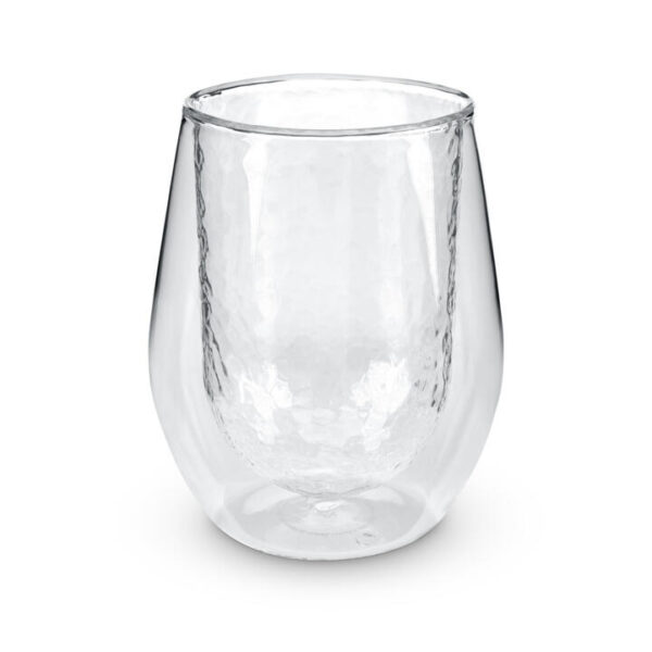 Hammered Clear Double Wall Glass