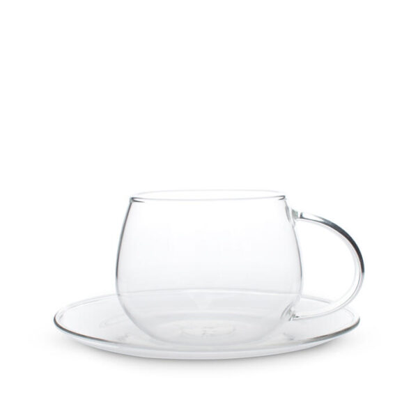 Classier Glassier Glass Cup & Saucer