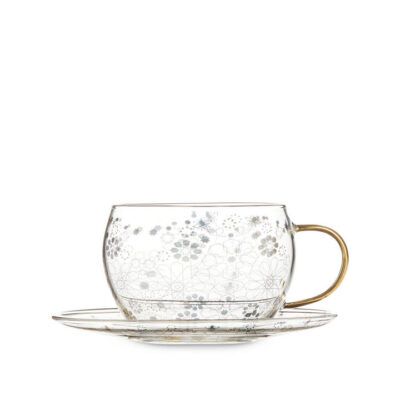 Bee Moroccan Glass Cup & Saucer