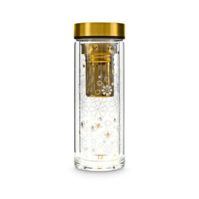 T2 Boxed Double Walled Glass Flask Bee Moroccan