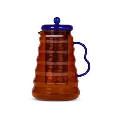 Bubble Glass Jug Amber