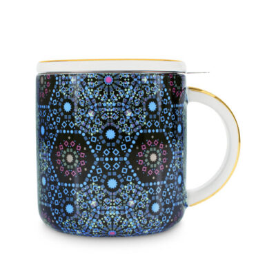 Moroccan Tealeidoscope Black Mug with Infuser