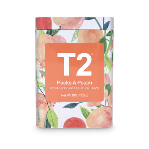 Packs a Peach Loose Leaf Icon Tin 100g