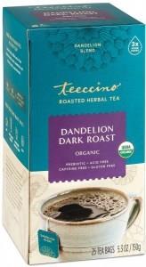 Teeccino Roasted Herbal Tea Organic Dandelion Dark Roast No Caf G/F 25Tea Bags 150g