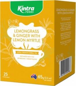 Kintra Foods Lemongrass, Ginger & Lemon Myrtle 25Tea Bags