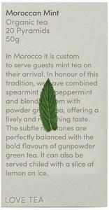 LOVE TEA Organic Moroccan Mint Tea x 20 Pyramids