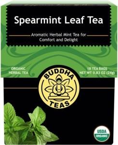 Buddha Teas Organic Herbal Tea Bags Spearmint Leaf Tea 18pk
