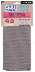 White Magic Tea Towel Single Charcoal