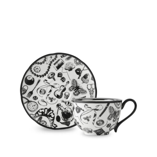 Curios Cup & Saucer Black