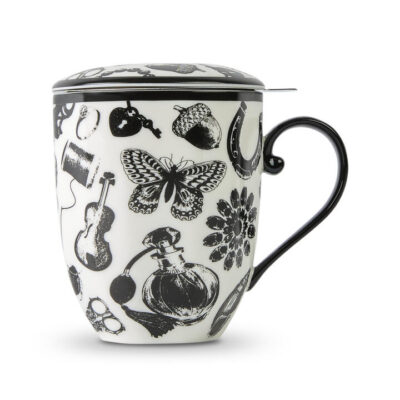 Curios Mug With Infuser Black