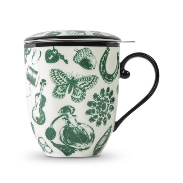 Curios Mug With Infuser Emerald