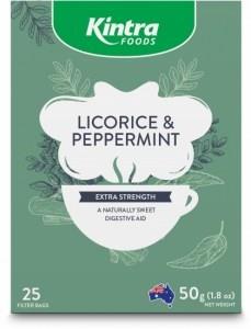 Kintra Foods Licorice & Peppermint Tea A Naturally Sweet Digestive Aid 25Tea Bags 50g