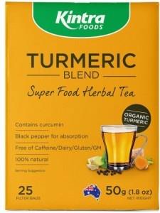 Kintra Foods Turmeric Blend Super Food Herbal Tea 25Tea Bags
