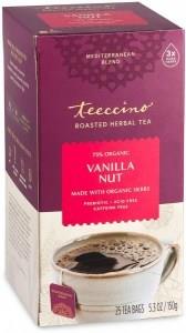 Teeccino Roasted Herbal Tea Vanilla Nut Medium Roast No Caf 25Tea Bags 150g