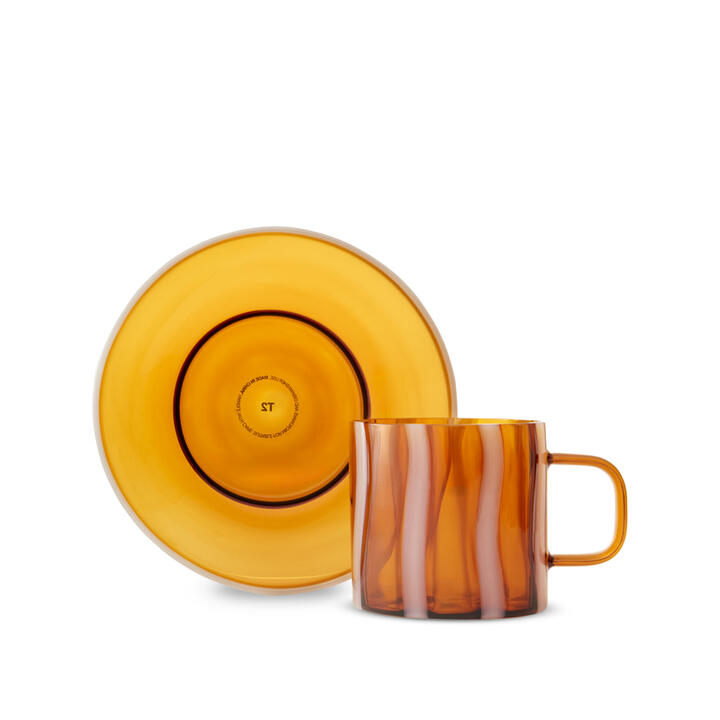Mimi Cup & Saucer Amber